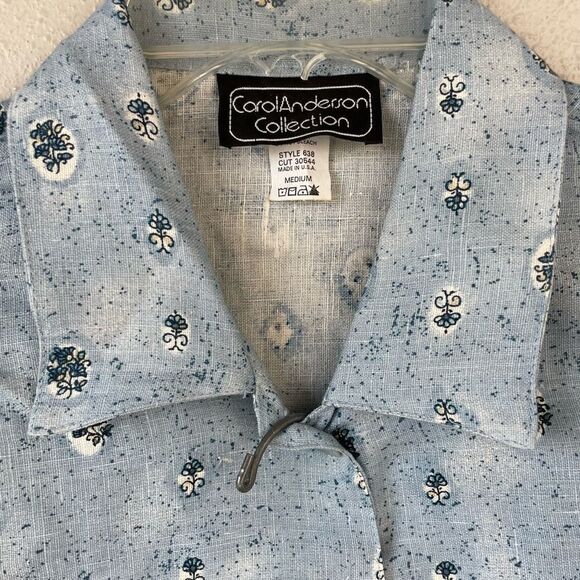 Carol Anderson Matching Linen Button Down Shirt and Crop Pants Size M EUC - Picture 3 of 10